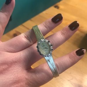 Diamond & Sapphire Gold Watch